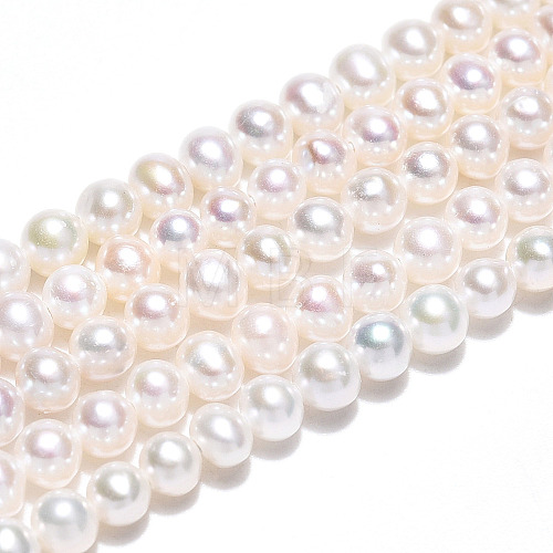 Natural Nucleated Pearl Beads Strands PEAR-N016-03B-1