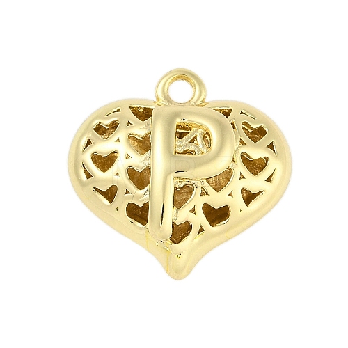 Hollow Brass Pendants for Valentine's Day KK-M289-03P-G-1