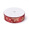 20 Yards Christmas Printed Polyester Satin Ribbon SRIB-P021-A02-3