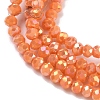 Electroplate Glass Beads Strands GLAA-F078-FR11-3