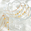304 Stainless Steel Star Link Chain Necklaces for Women WGCD6F9-01-2