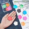 18Pcs 9 Colors Aluminum Alloy Pendants ALUM-AR0001-02-3