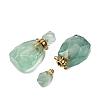 Natural Green Fluorite Perfume Bottle Pendants G-B149-02G-06-2