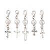 Alloy Cross Pendant Decorations HJEW-JM04631-2