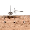 Tarnish Resistant 316 Surgical Stainless Steel Flat Round Blank Peg Stud Earring Settings STAS-R073-06-4