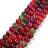 Dyed Natural Agate Beads Strands X-G-R262-10mm-1-1