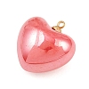 304 Stainless Steel Resin Pendants STAS-K322-10A-01-2