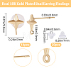 14Pcs Brass Star Stud Earring Findings KK-BBC0009-47-2