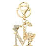 Alloy Rhinestone & Iron Keychain KEYC-YW00279-04-1