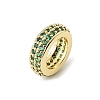 Brass Micro Pave Cubic Zirconia Beads CU-CBA389D-04G-03-2