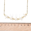 Ocean Dyed Synthetic Turquoise Starfish Beaded Bib Necklaces with 304 Stainless Steel Satellite Chains NJEW-JN05979-02-4