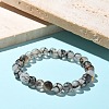 Natural Dragon Veins Agate Beaded Stretch Bracelets BJEW-Q692-02C-3