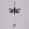 Iron 3D Dragonfly Pendant Decorations HJEW-TAC0008-06-2