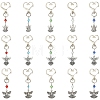 15Pcs 15 Styles Alloy & Glass Pendant Decorations HJEW-YW00508-1