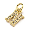 Initial Letter Brass with Cubic Zirconia Charms KK-Q814-26N-G-2