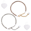 2Bags 2 Colors Rhinestone Anti-Loose High Heel Shoelaces DIY-PH0038-58-1