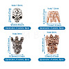 Fashewelry 32Pcs 16 Styles Tibetan Style Alloy Beads FIND-FW0001-13-14