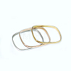 3Pcs Women's Simple Fashion Square PVD Vacuum Plating 201 Stainless Steel Stackable Bangles BJEW-O182-05M-1-2
