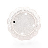 Adjustable Flower Alloy & Iron Bezel Cup Ring Base with Rotatable Tray MAK-T012-07S-2