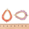 Glass Seed Beaded Pendnats PALLOY-MZ01361-3