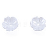 Resin Imitation Pearl Bead Caps RESI-N036-02A-06-3