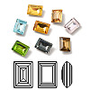 Faceted K9 Glass Rhinestone Cabochons GGLA-R042-04A-1