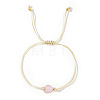 Elegant Golden Edge Glass Link Bracelets for Girlfriend and Family KK2420-5-1