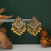 Alloy Crystal Rhinestone Rhombus Chandelier Earrings for Women WG50357-01-1