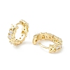 Clear Cubic Zirconia Chunky Hinged Hoop Earrings for Women X-EJEW-P196-24G-2