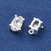 Brass Micro Pave Clear Cubic Zirconia Pendants KK-B172-11S-2