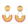 304 Stainless Steel Stud Earrings EJEW-MZ00755-01-3