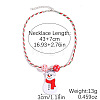 Christmas Acrylic Pendant Polyester Cord Necklaces with Alloy End Chains FS-WG3DBCD-01-1