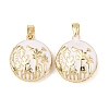 Brass Enamel Locket Pendants KK-G543-01G-01-1