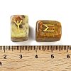 Rectangle Natural Crazy Agate Rune Stones G-Z059-01A-3