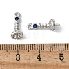 Brass Micro Pave Cubic Zirconia Peg Bails Charms KK-D324-26P-2