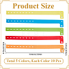 50Pcs 5 Colors PVC Disposable Wristbands BJEW-GF0001-42-2