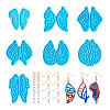 Mega Pet 7Pcs 7 Style Butterfly DIY Pendant Silicone Molds DIY-MP0001-15-10