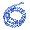 Electroplate Transparent Glass Beads Strands EGLA-A046-01C-20-3