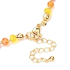 Porcelain Fish Pendant Rainbow Color Glass Beaded Necklaces for Friends and Couples KF3974-2-2