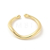 Brass Open Cuff Ring Components KK-G518-06G-02-3