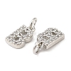 Brass Micro Pave Grade AAA Cubic Zirconia Charms LS-ZIRC-P067-11P-B-NR-3