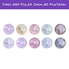 500Pcs 10 colors Crackle Glass Beads GLAA-SZ0001-56-3