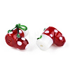 Christmas Themed Handmade Lampwork Beads LAMP-TAC0004-06-2