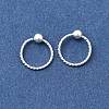 Brass Ball Captive Bead Nose Ring AJEW-G075-01S-01-4
