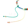 Electroplate Glass Nylon Thread Braided Bead Bracelets for Mom and Daughter BJEW-JB06359-03-11
