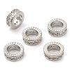 Rack Plating Brass Micro Pave Cubic Zirconia Beads KK-A186-03C-P-2