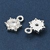 Brass Micro Pave Clear Cubic Zirconia Charms CU-CBAB0CF-23S-2