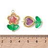 40Pcs Alloy Glass Bead Pendants PALLOY-JF05181-01-5