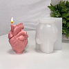 Heart(Organ) Shape DIY Candle Silicone Statue Molds CAND-PW0007-025-4