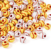 200Pcs 2 Colors Opaque Acrylic Round Beads SACR-BY0001-02-13